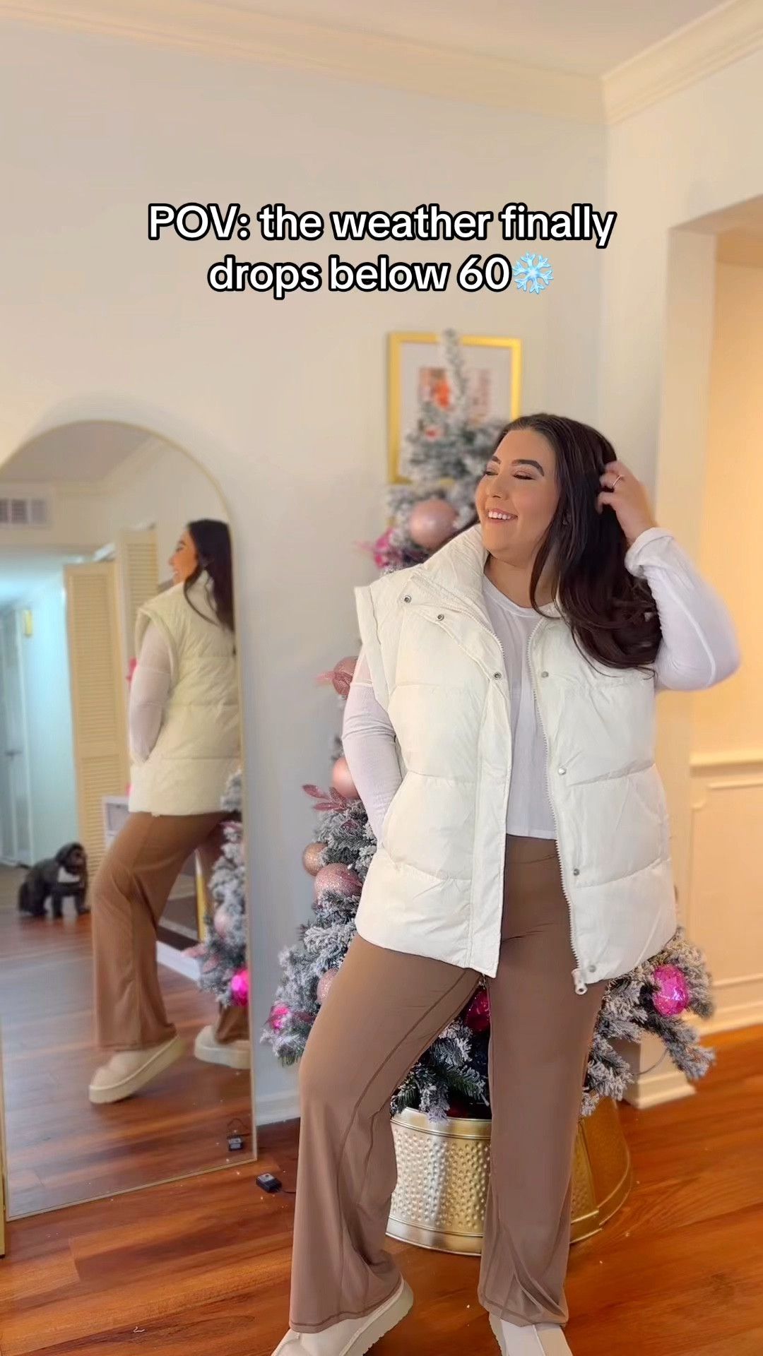 If you buy anything, let it be these CRZ Yoga pants! So dang soft + petite friendly! Thank me later! 💋 
Sizing: M vest, L pants (could’ve done M), L top, 7.5 shoes 

#LTKSeasonal #LTKStyleTip #LTKHoliday