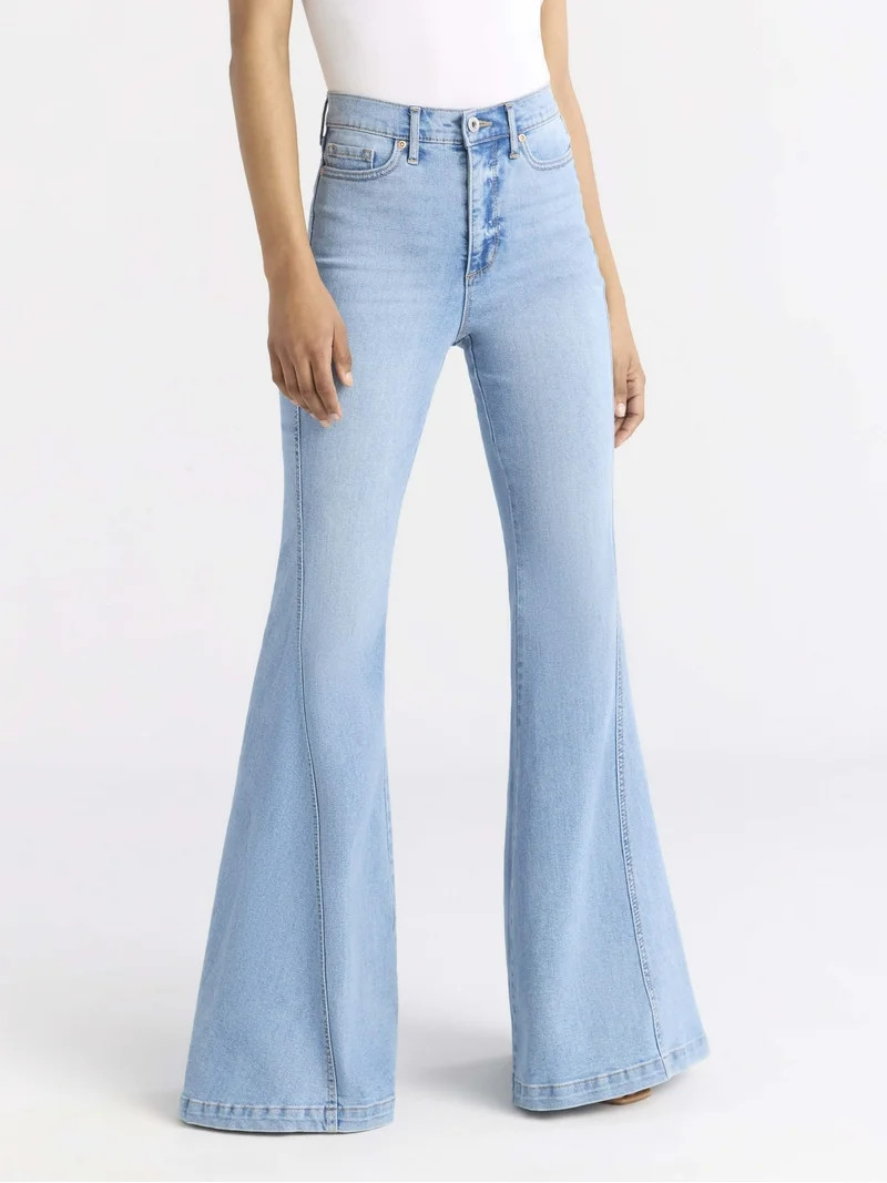 Sofia by Sofia Vergara Women's and Women's Plus Melisa Mega Flare High Rise Jeans, Sizes 0-28W - ... | Walmart (US)