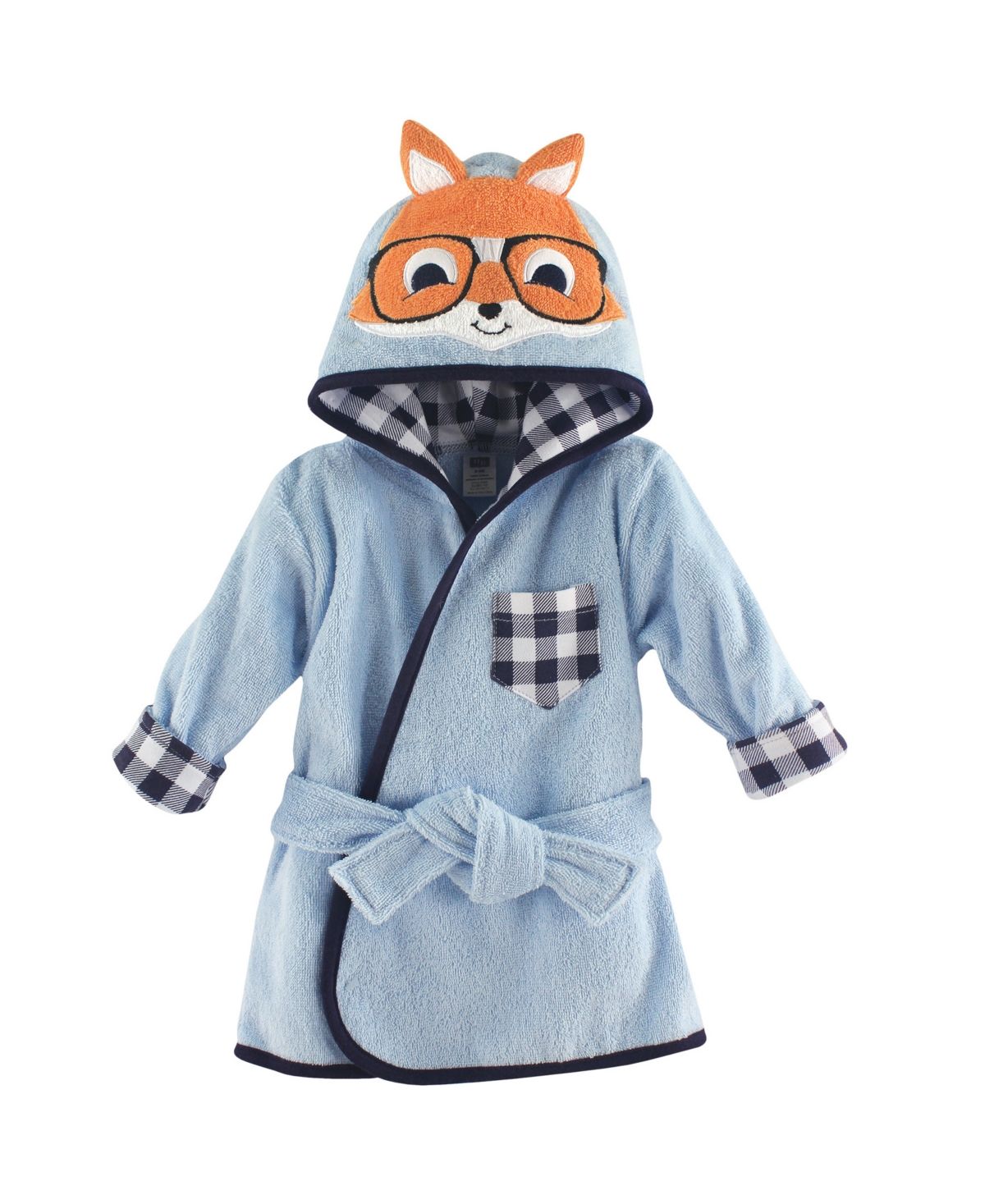 Hudson Baby Animal Face Hooded Bath Robe, 0-9 Months | Macys (US)