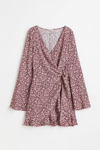 Flounced Crêped Wrap Dress | H&M (US + CA)