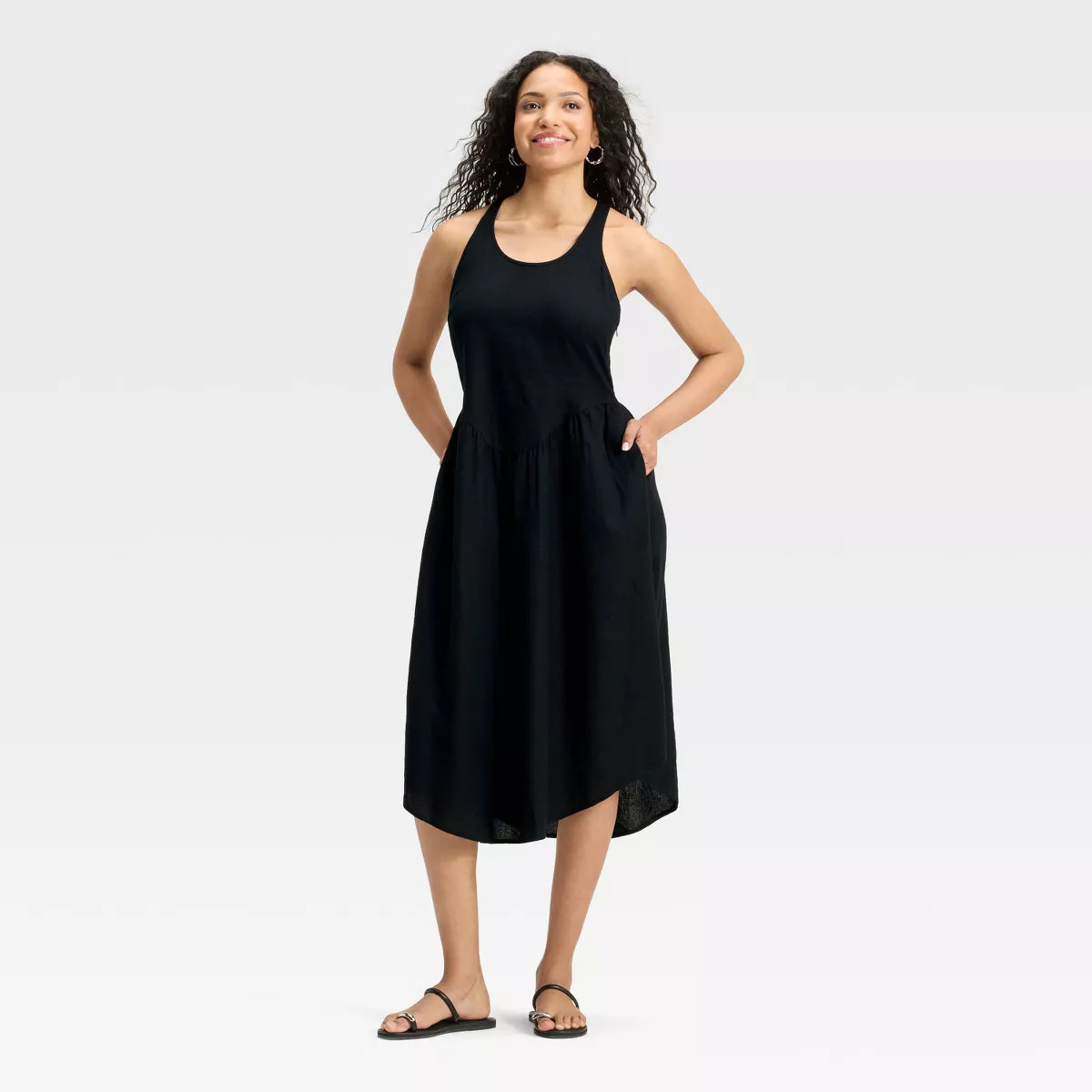Women's Drop Waist Midi A-Line Dress - Universal Thread™ | Target