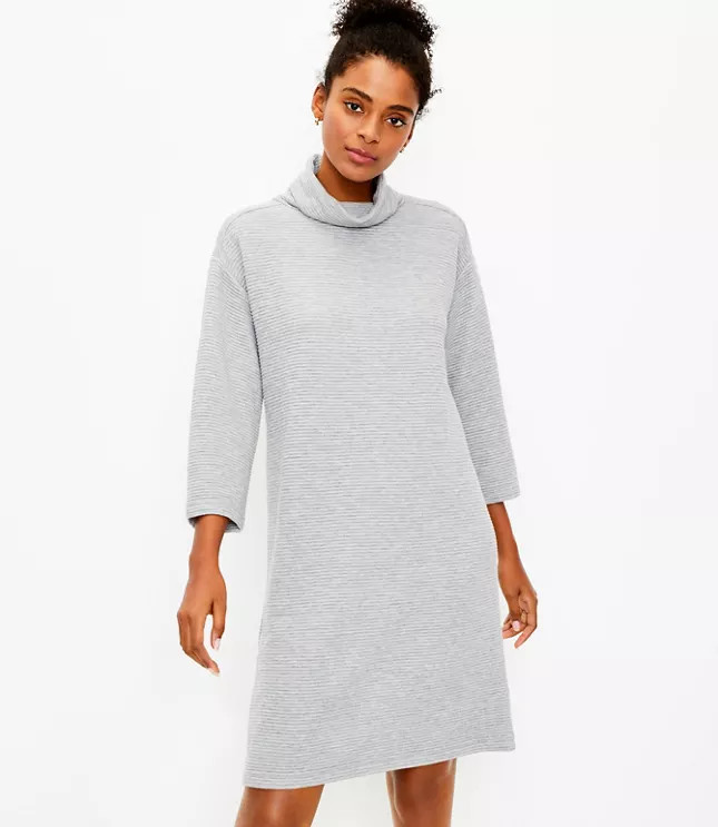 Funnel Neck Tunic Dress | LOFT