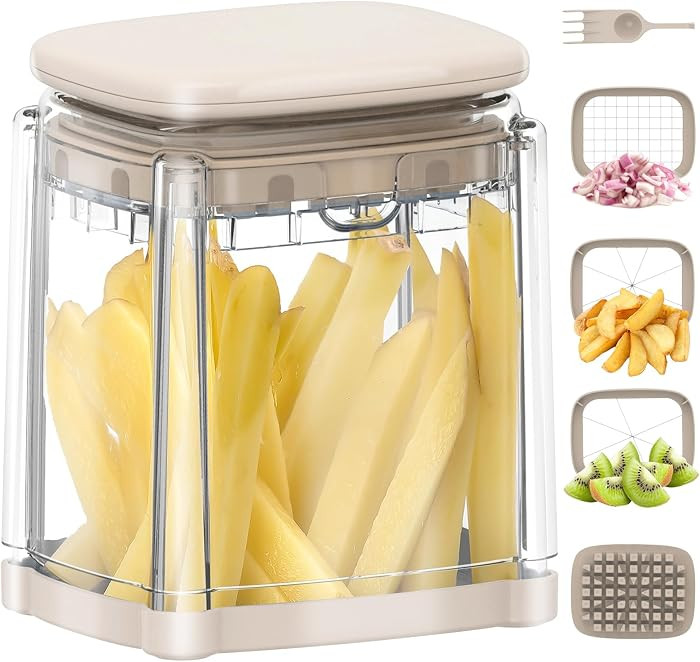 French Fry Cutter, Solucky Potato Onion Cutter, Professional Homestyle Vegetable Chopper Dicer, G... | Amazon (US)