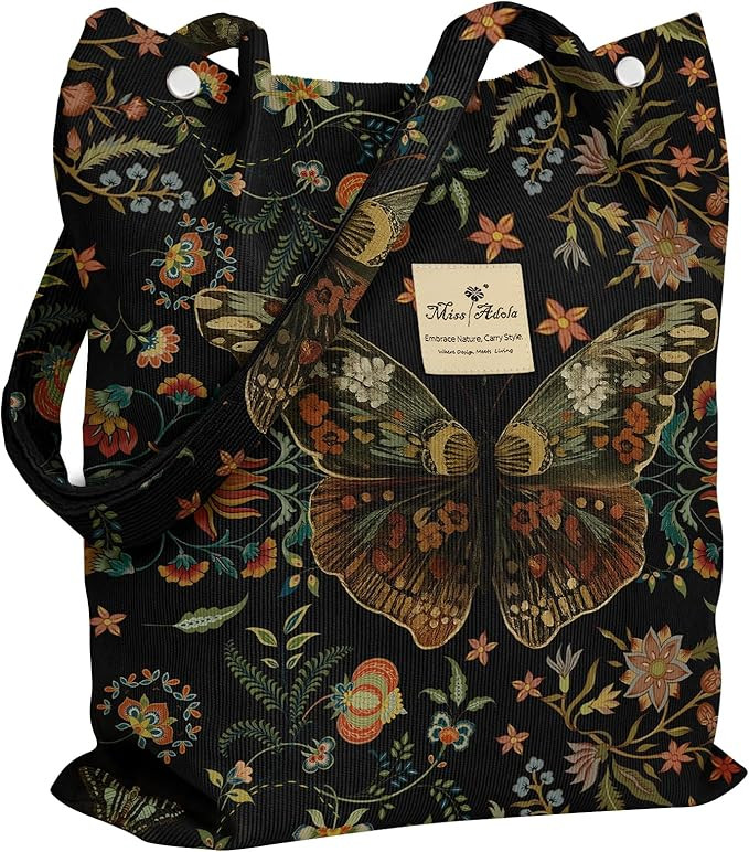 Miss Adola Corduroy Tote Bag for Women with Aesthetic Design | Amazon (US)