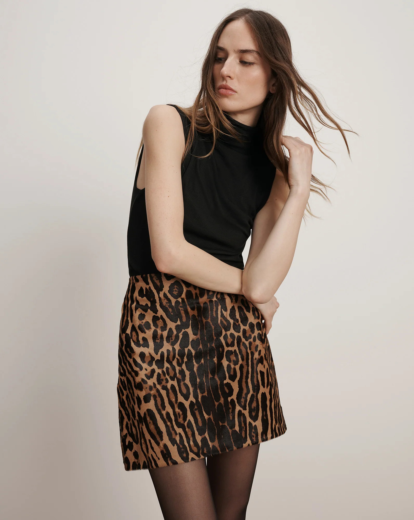 Mylie Mock-Neck Tank Top in Black | Veronica Beard | Veronica Beard