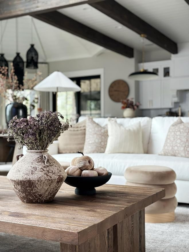 PNW Home Collection Handmade Ceramic Vase, Classic Antique Bronze, Decoration for Coffee Table, D... | Amazon (US)