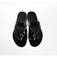 Black Mens Sandals, Leather Flip Flops, Shoes | Etsy (UK)