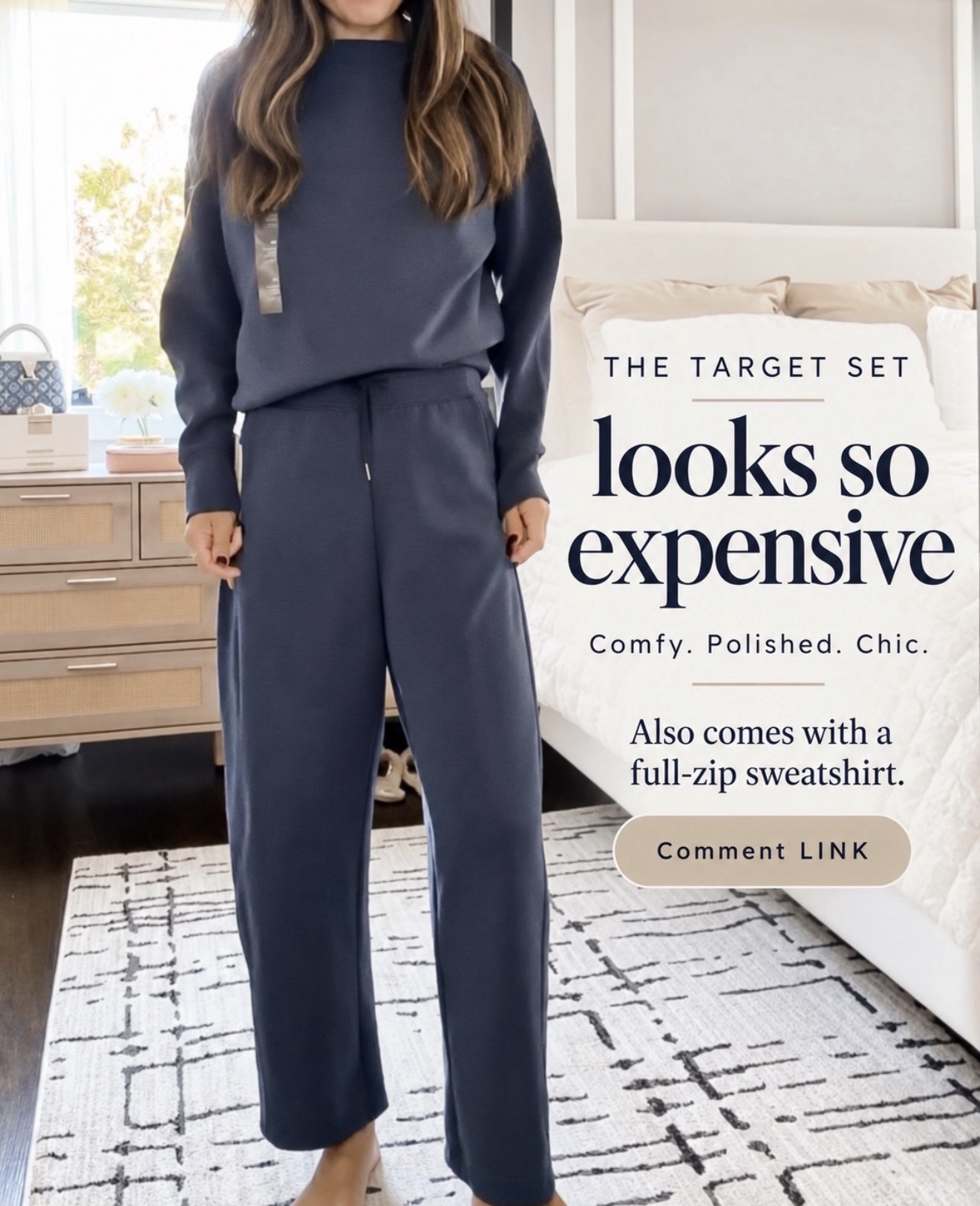 This Target set looks so expensive, but it’s such an easy, comfy outfit for a busy day 🤍 And the top has a full zip! 
💬Comment LINK and I’ll send it to you.

#LTKOver40 #LTKootd #LTKmomlife