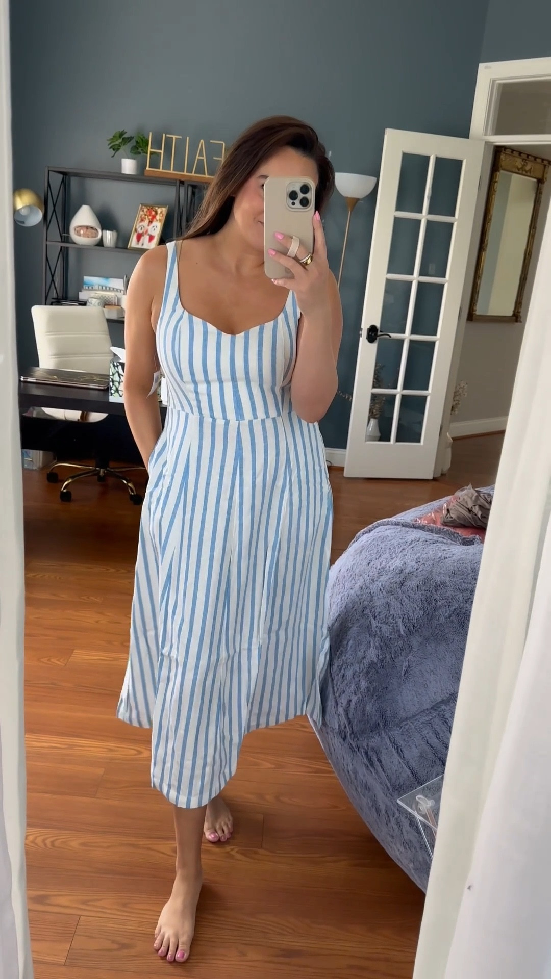 OLD NAVY sale today!! 
straight out the box 📦 please ignore the wrinkles and dirty mirror 

I’m wearing mediums in everything 

#LTKSaleAlert #LTKFindsUnder50 #LTKSummerEdit