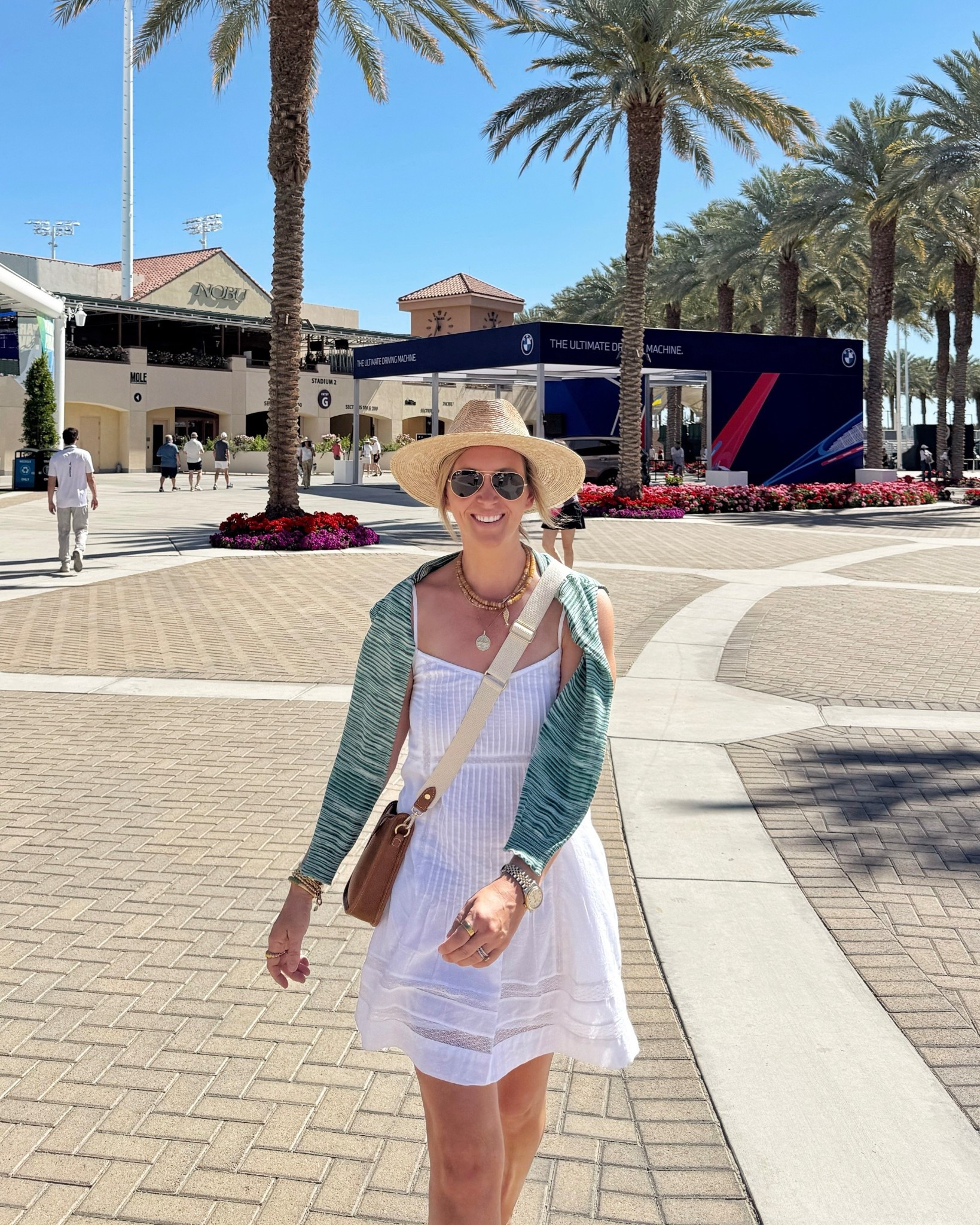 Not many photos from this weekend’s BNP Paribas tennis open, but this little white dress was the lightest weight little dress for the heat of the desert. Size down, runs big  

#LTKSaleAlert #LTKSpringSale