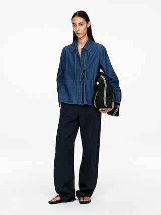 Denim Overshirt – Dark Blue – Women – ARKET GB | Arket UK