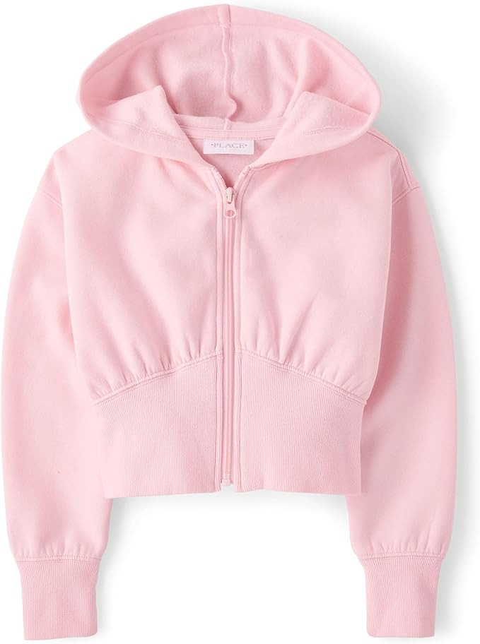 The Children's Place Girls' Active Long Sleeve Premium Fleece Hooded Zip Up | Amazon (US)
