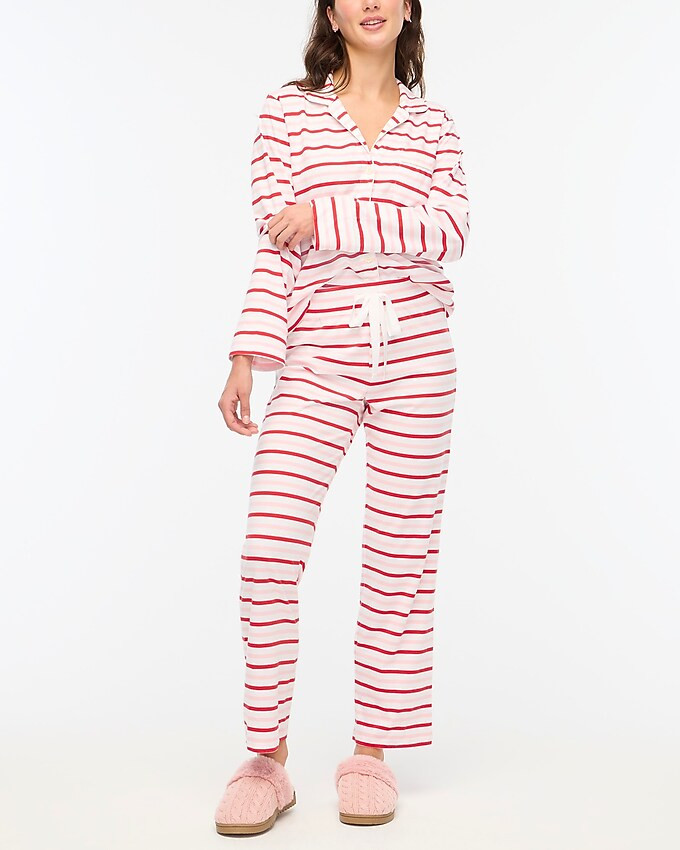Striped knit pajama set | J.Crew Factory