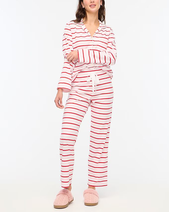 Striped knit pajama set | J.Crew Factory