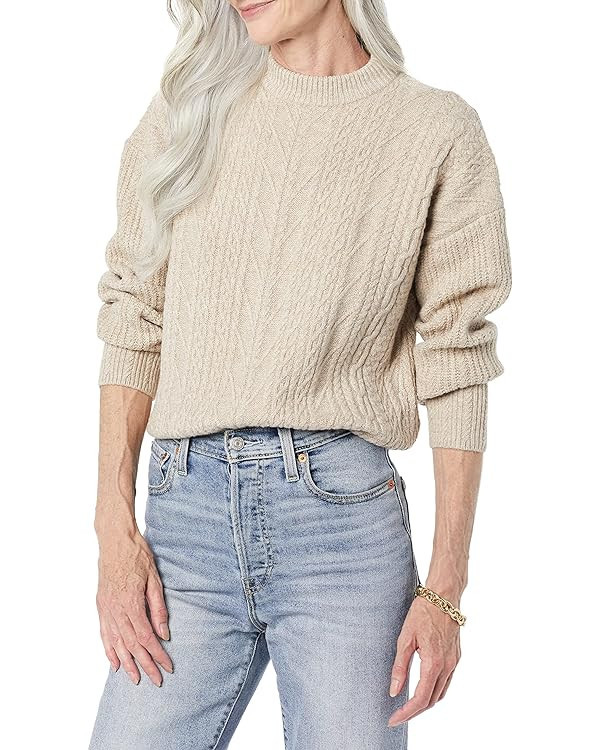 Amazon Essentials Women's Soft-Touch Modern Cable Crewneck Sweater (Available in Plus Size) | Amazon (US)