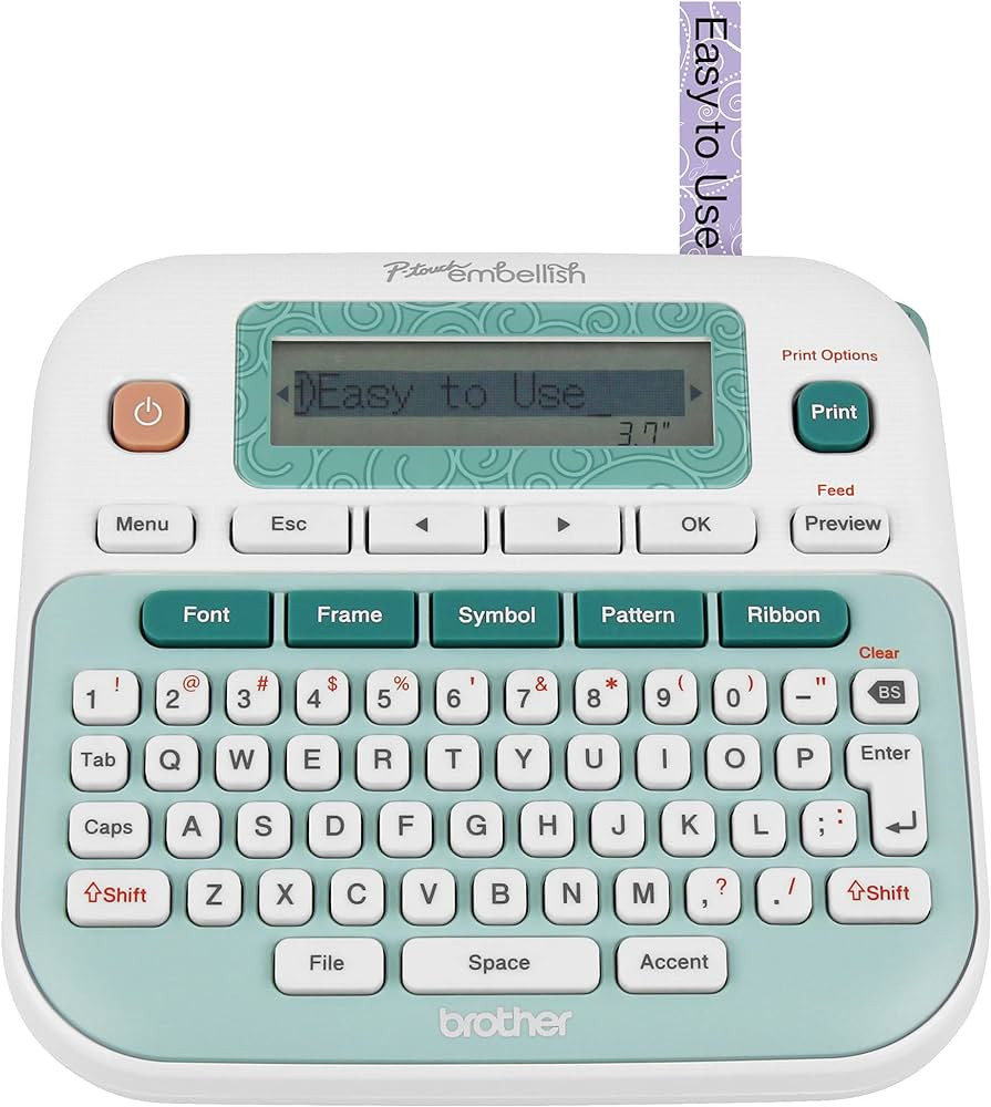 Brother P-Touch Embellish Ribbon & Tape Printer PT-D215e | Amazon (US)