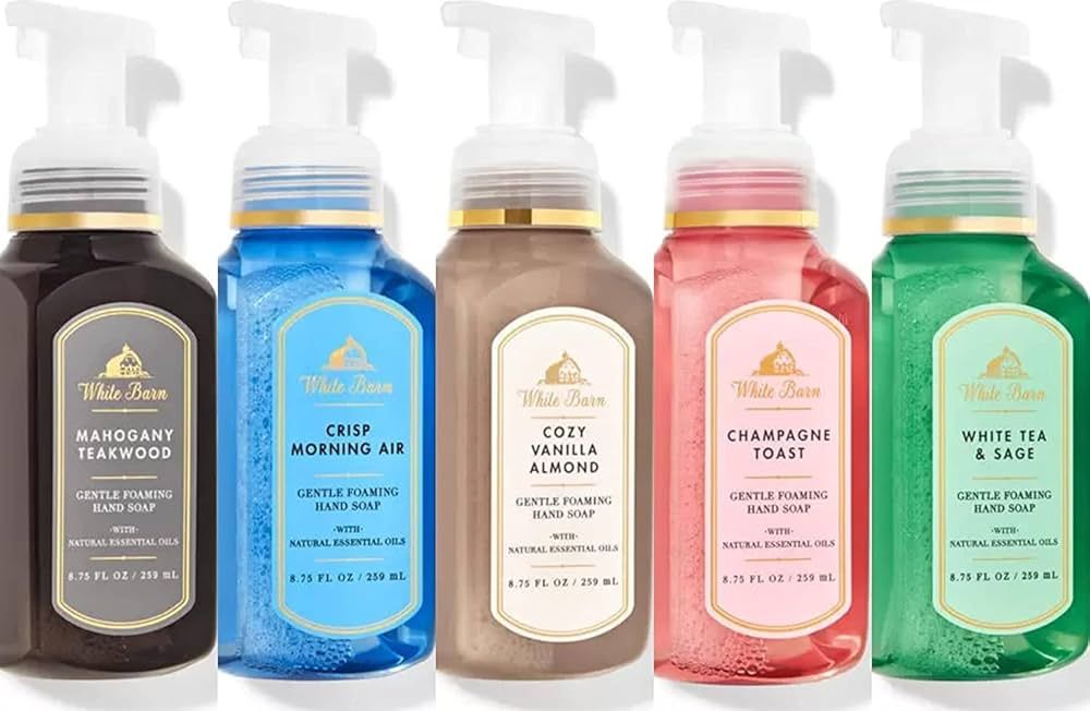 Bath and Body Works Gentle Foaming Hand Soap Kitchen Basics - Cozy Vanilla Almond, Crisp Morning ... | Amazon (US)