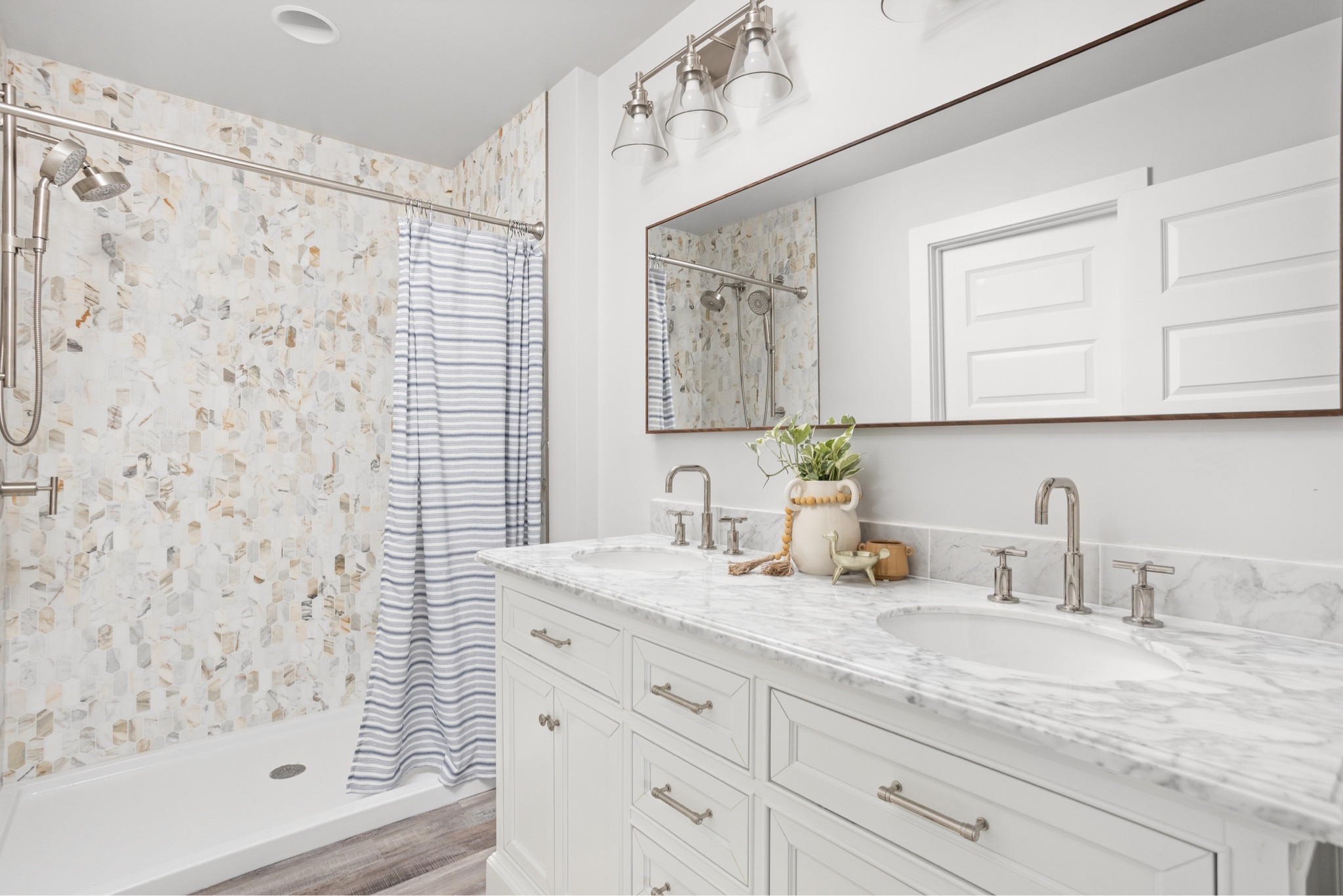We love a bright bathroom and A fun tile design.

#LTKhome