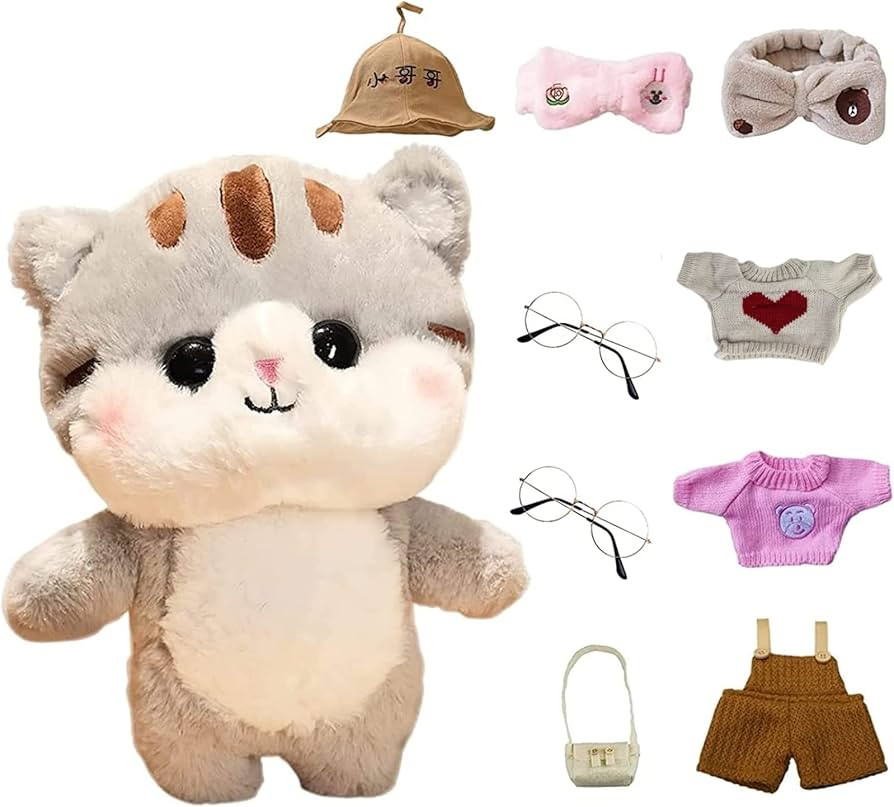 Duck Stuffed Animal Toy with 9 Outfits and Accessories to Match DIY Dress Up Clothes for Duck Plu... | Amazon (US)