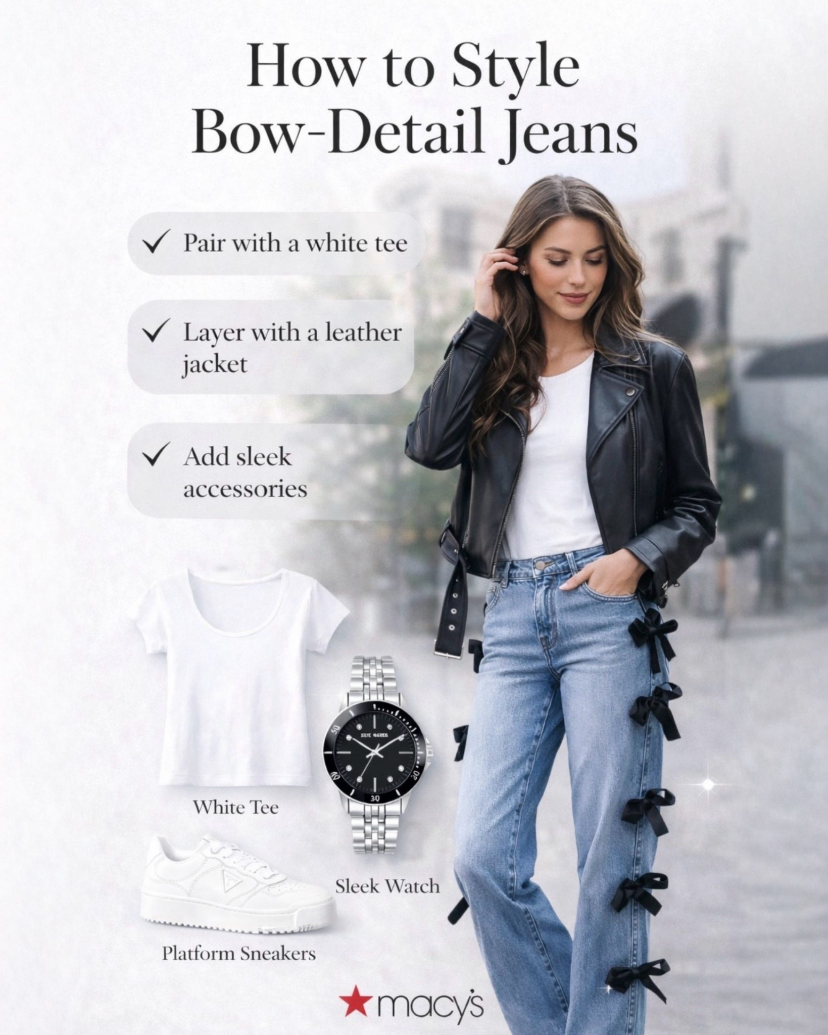 How to style bow-detail jeans ✨
Pair with a white tee, leather jacket, and clean sneakers for an effortless everyday look.

#LTKSpringSale #LTKootd #LTKmomlife