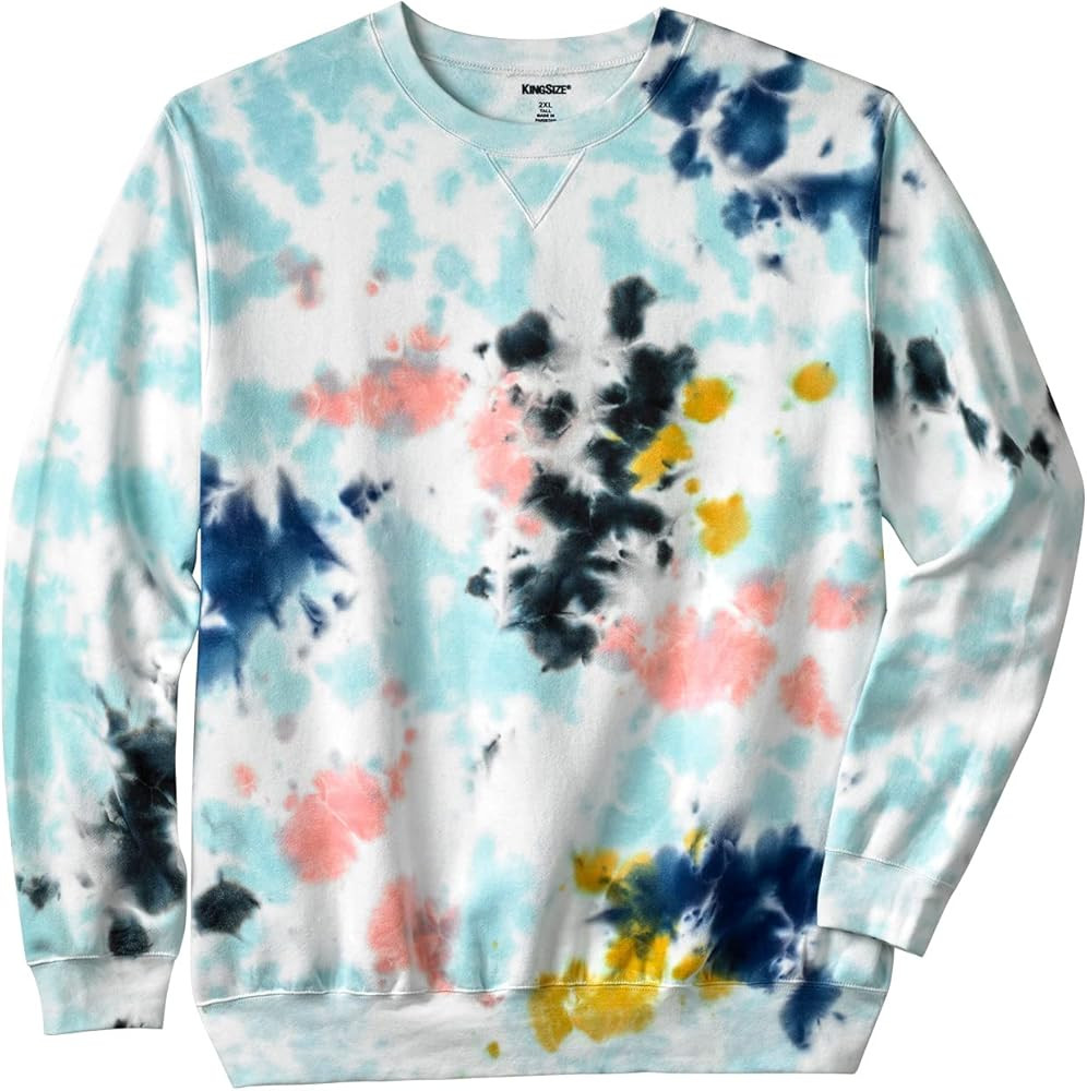 KingSize Men's Big & Tall Fleece Crewneck Sweatshirt | Amazon (US)