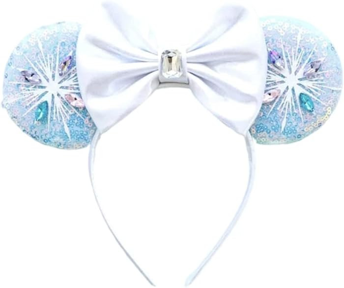 CLGIFT Frozen-Inspired Minnie Ears, Multiple Colors and Designs: Blue, Silver, Rainbow Sparkle, C... | Amazon (US)