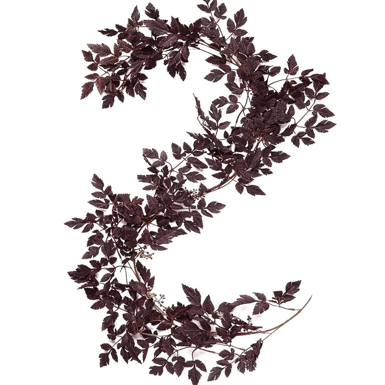 Fall Decor - Fall Decorations for Home - 6 Ft Plum Cimicifuga Seeded Garland - Artificial Leaf Garland Centerpieces for Tables Mantle -Autumn Thanksgiving Halloween Decoration for Indoor Wedding Room | Walmart (US)
