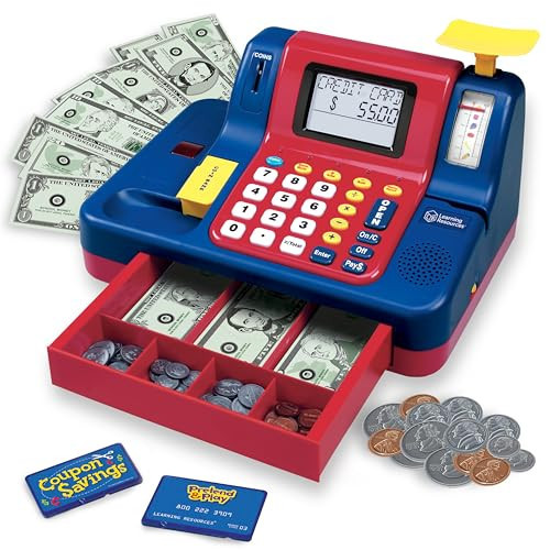 Learning Resources Pretend & Play Teaching Cash Register, 73 Piece Set, Ages 3+, Talking Register, Counting Activities, Money Management | Amazon (US)