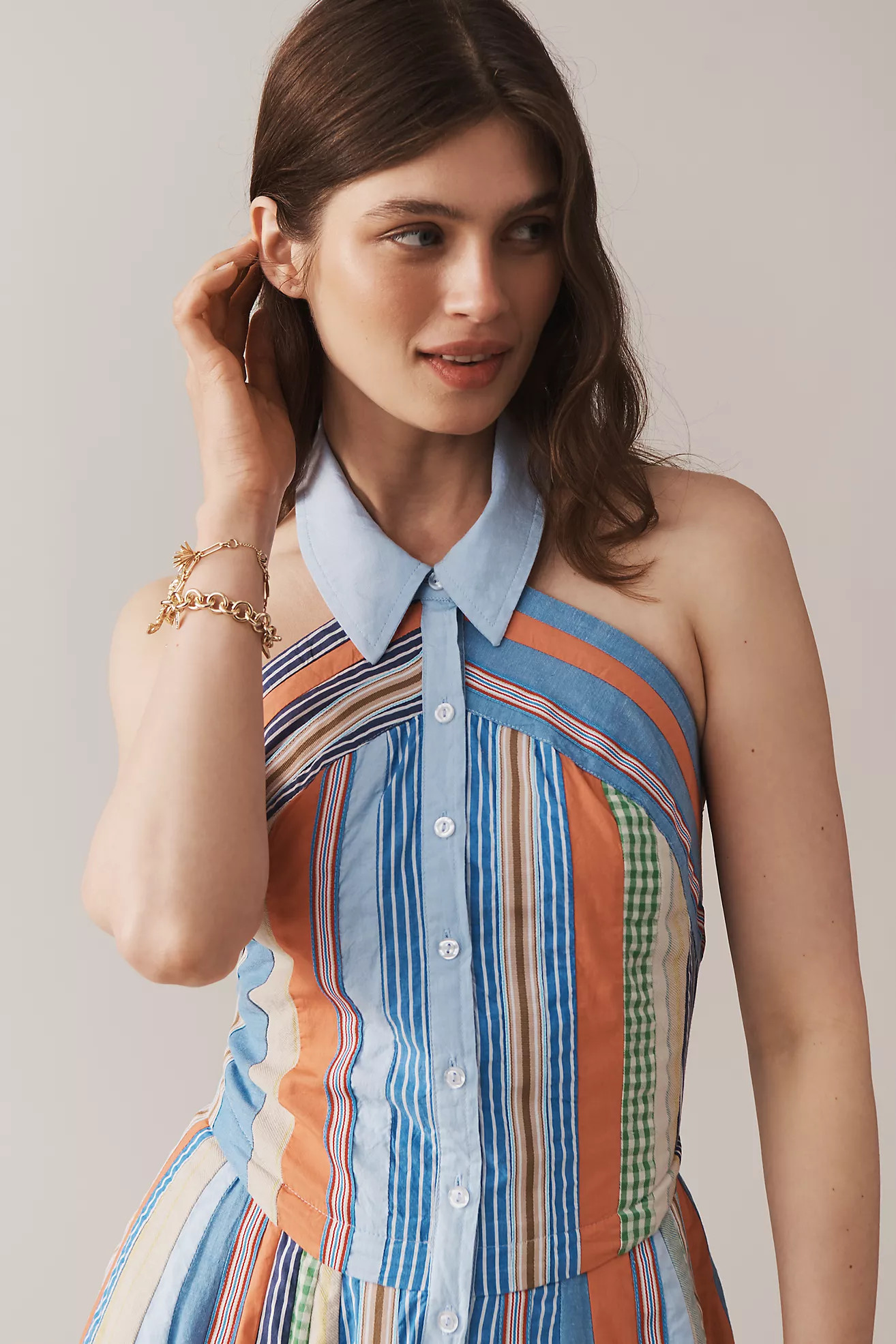 Maeve Collared Halter Shirt Dress | Anthropologie (US)