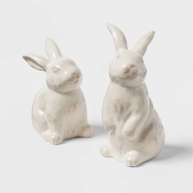 2pc Stoneware Bunny Salt and Pepper Shaker Set - Threshold™ | Target