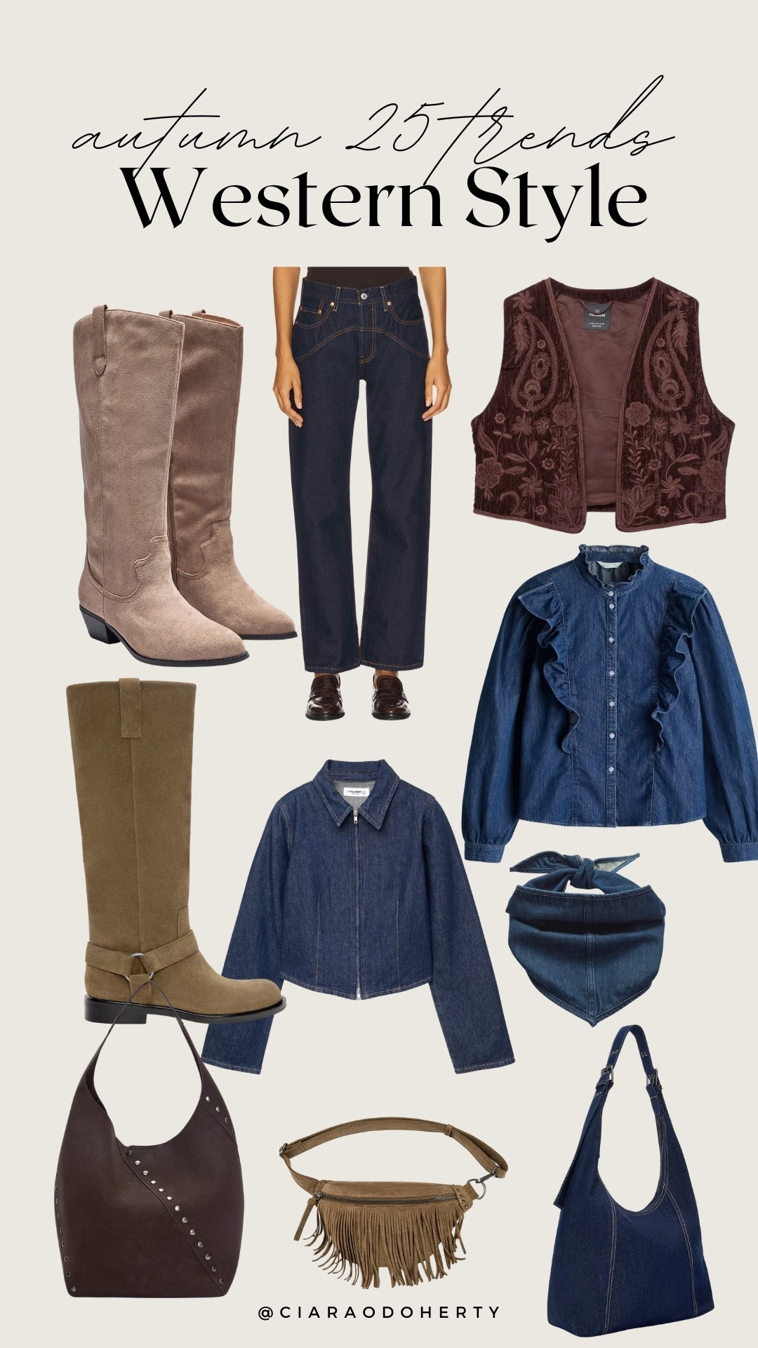 Autumn 25 trends: Western Style 
Denim, suede, waistcoats, fringe

#LTKireland #LTKeurope #LTKautumn