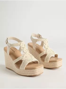 Square Toe Macrame Wedge (WW) | Torrid (US & Canada)
