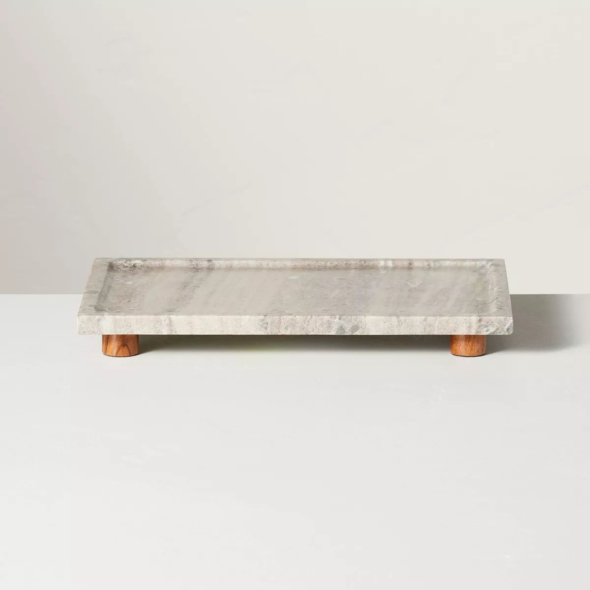 8"x12" Footed Marble Countertop Tray Warm Beige - Hearth & Hand™ with Magnolia | Target