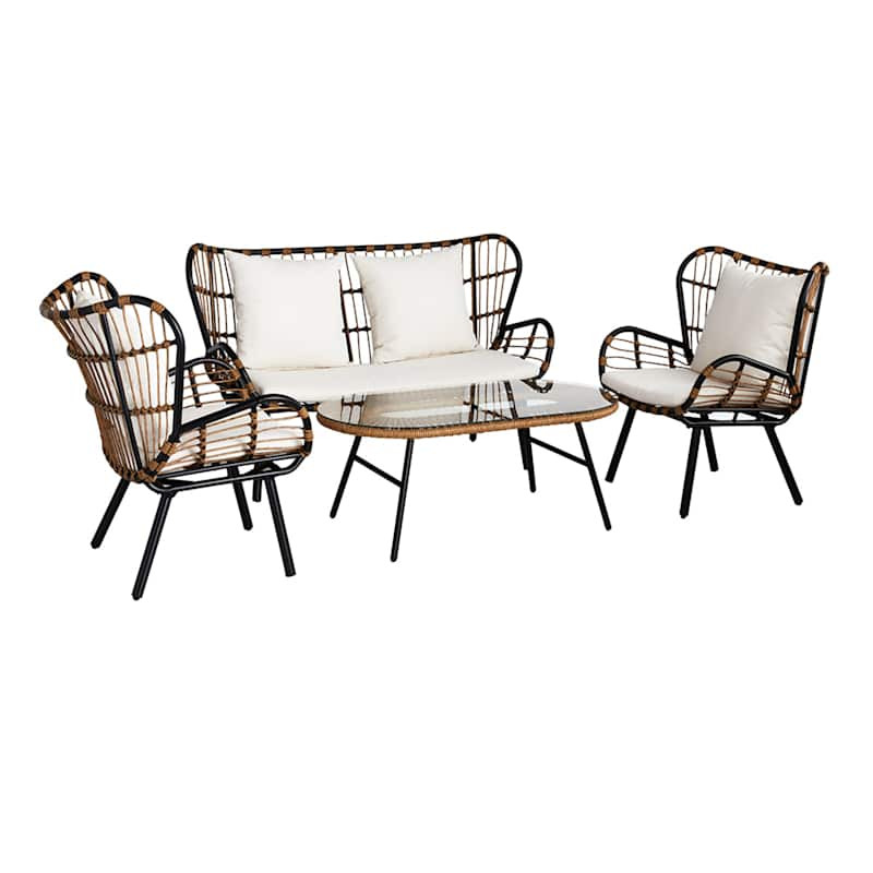 Shop all  Found & Fable




Mila 4-Piece Seating Set Black & Tan with Natural Canvas Cushions


... | At Home