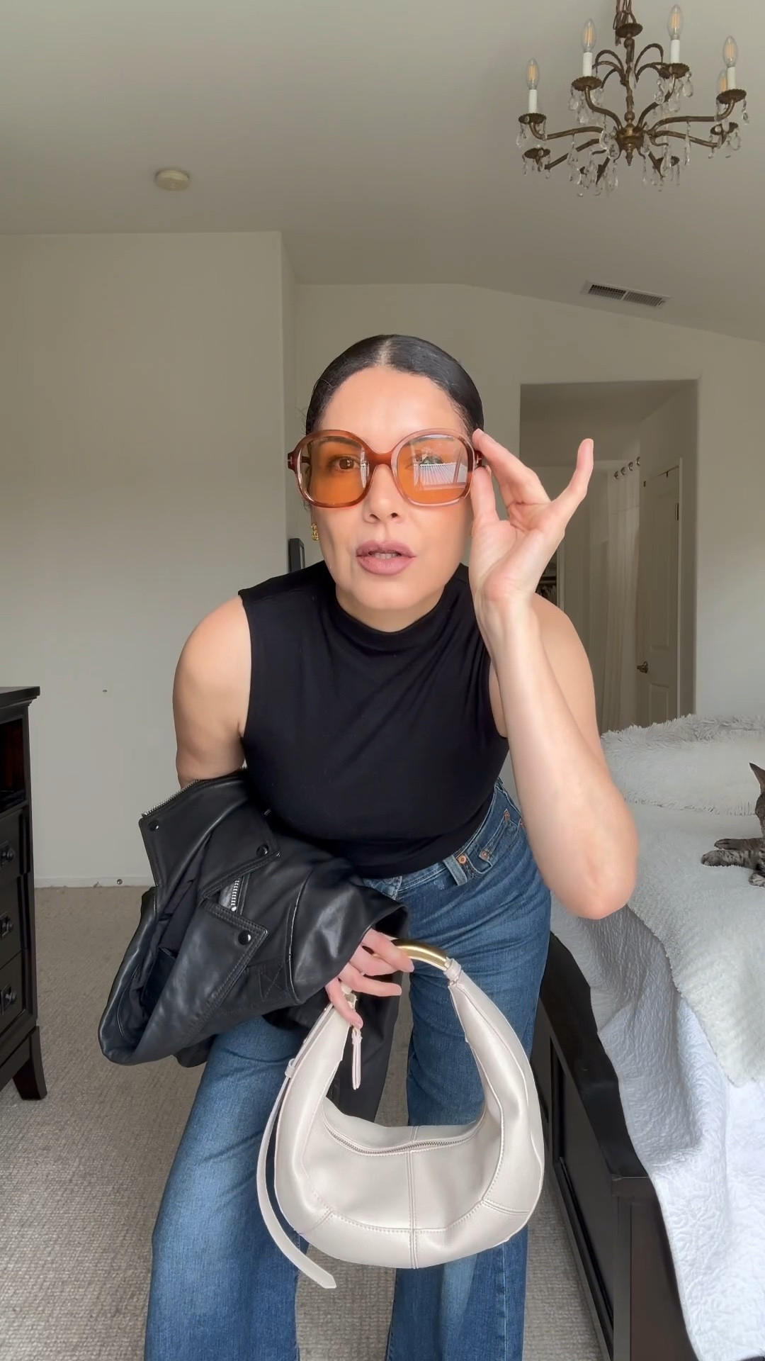 Casual Friday Outfit 🖤 Yes or No?
OUTFIT DETAILS:
Jeans, size 28 @levis
Top @zara
Leather jacket @allsaints
Flats @alaia
Bag @zara
Perfume @zara


#LTKFindsUnder100 #LTKFindsUnder50