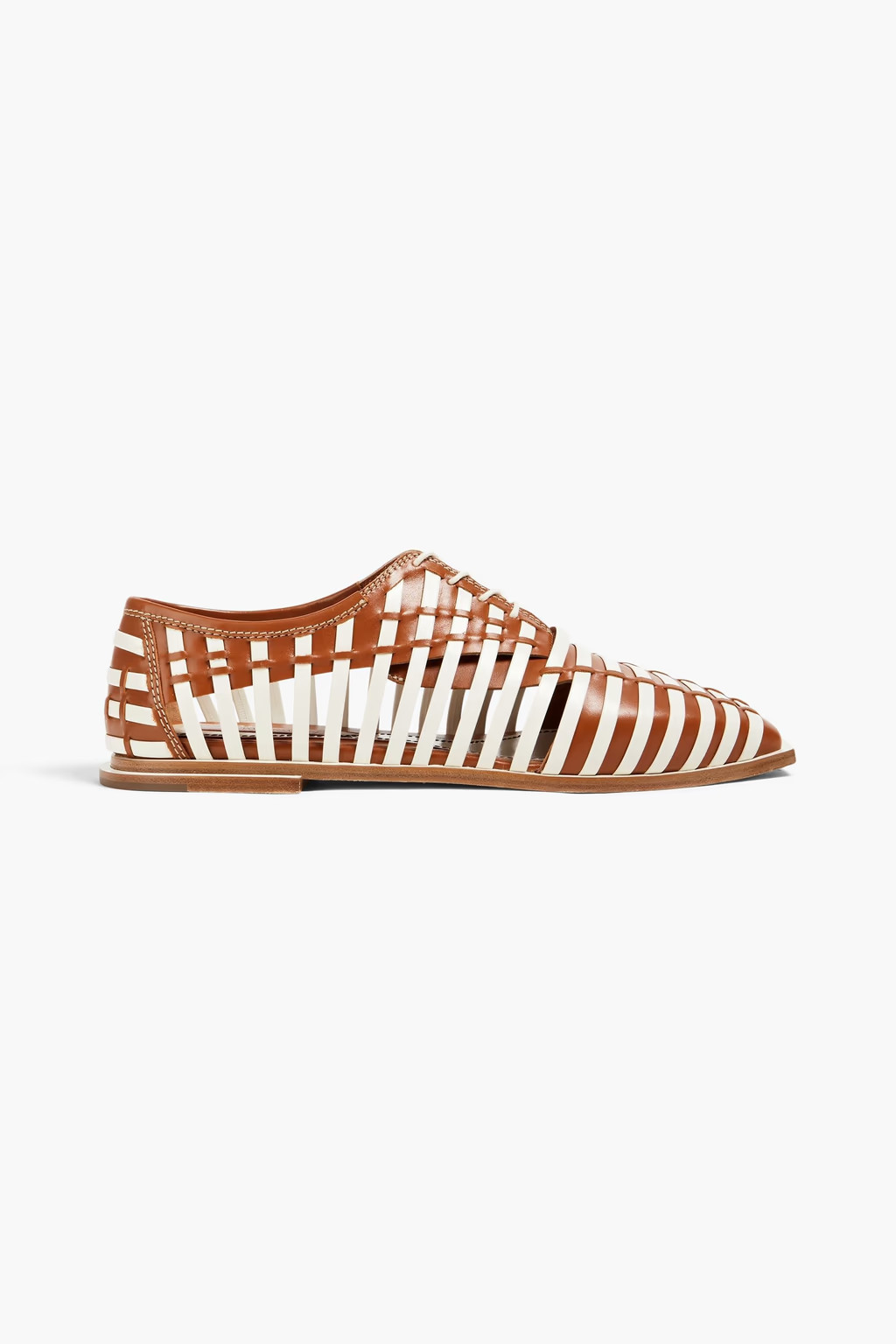 Two-tone woven leather brogues | The Outnet (US and CA)