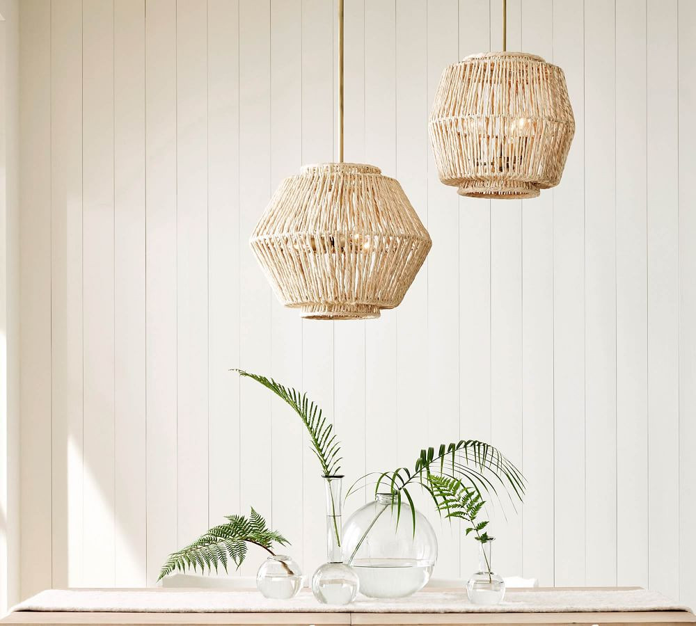 Abaca Woven Pendant | Pottery Barn (US)