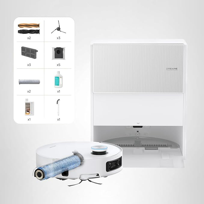 DREAME Aqua10 Ultra Roller Robot Vacuum and Mop & 30,000Pa Suction, Self-Cleaning Dock & Extendin... | Amazon (US)