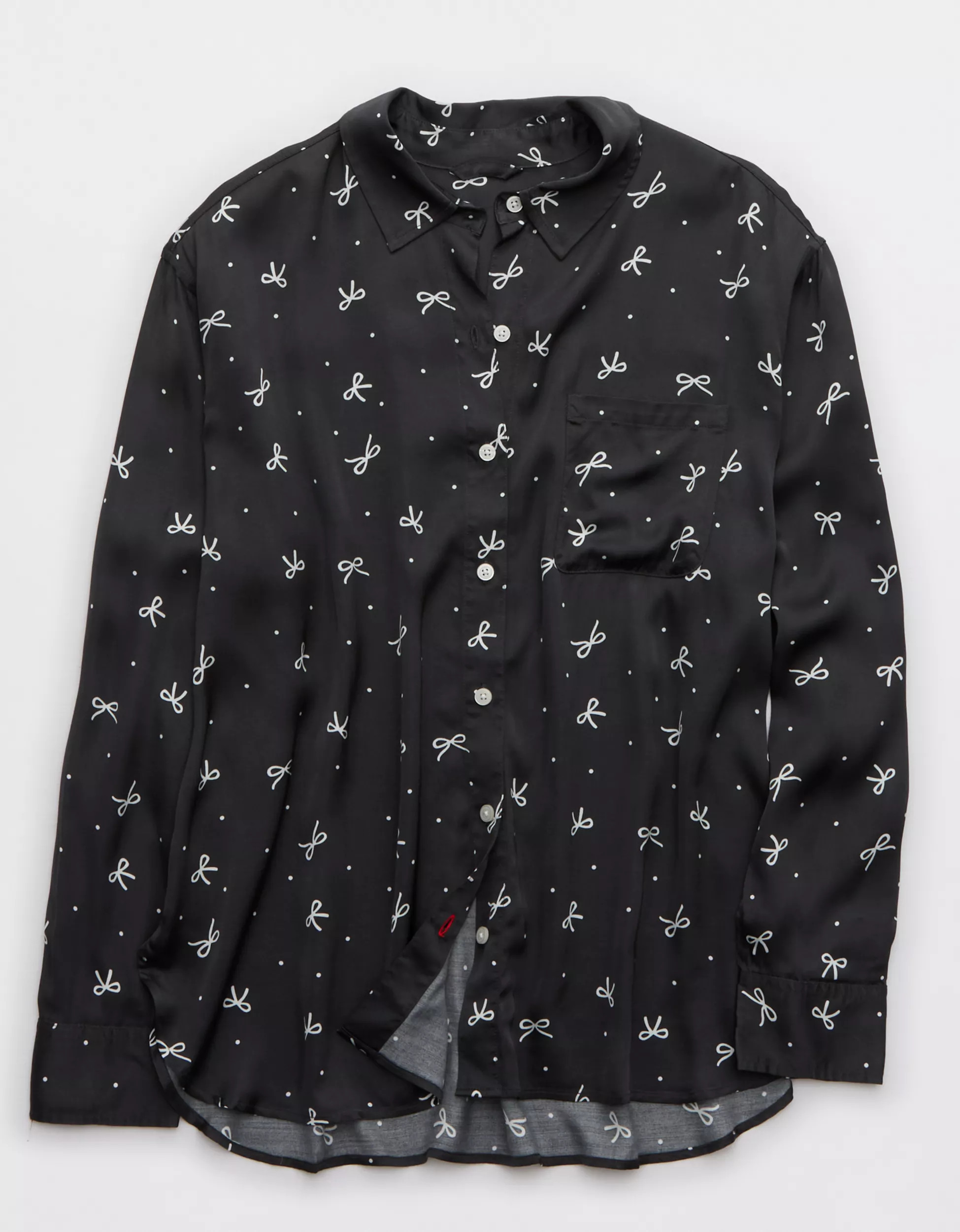 Aerie Off-Duty Satin Shirt | Aerie