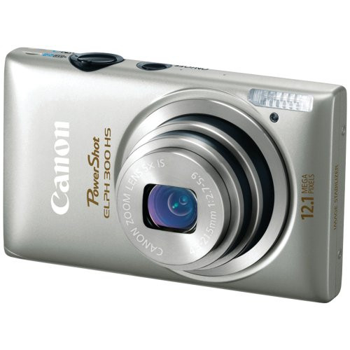 Canon PowerShot ELPH 300 HS 12.1 MP CMOS Digital Camera with Full 1080p HD Video (Silver) | Amazon (US)