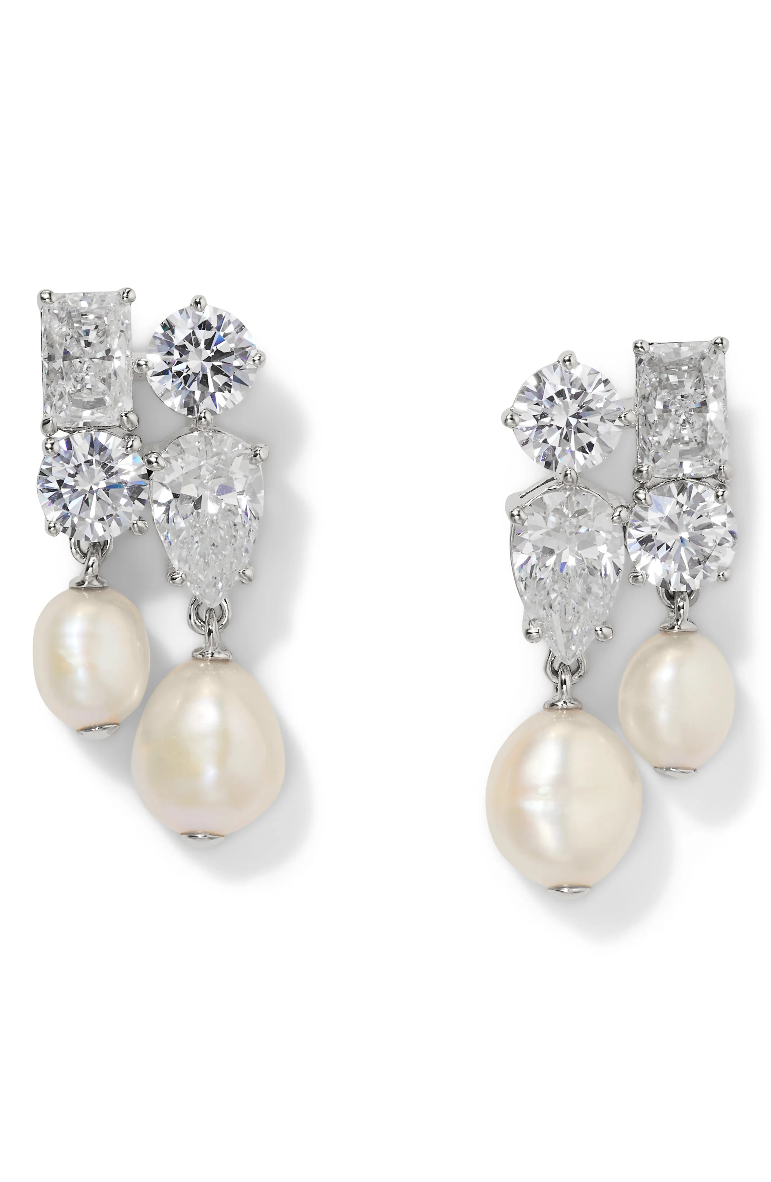 London Cultured Pearl Cluster Drop Earrings (Women) | Nordstrom | Nordstrom