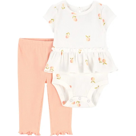 Carter's Child of Mine Baby Girl Outfit Set, 2-Piece, Sizes 0/3-24 Months | Walmart (US)