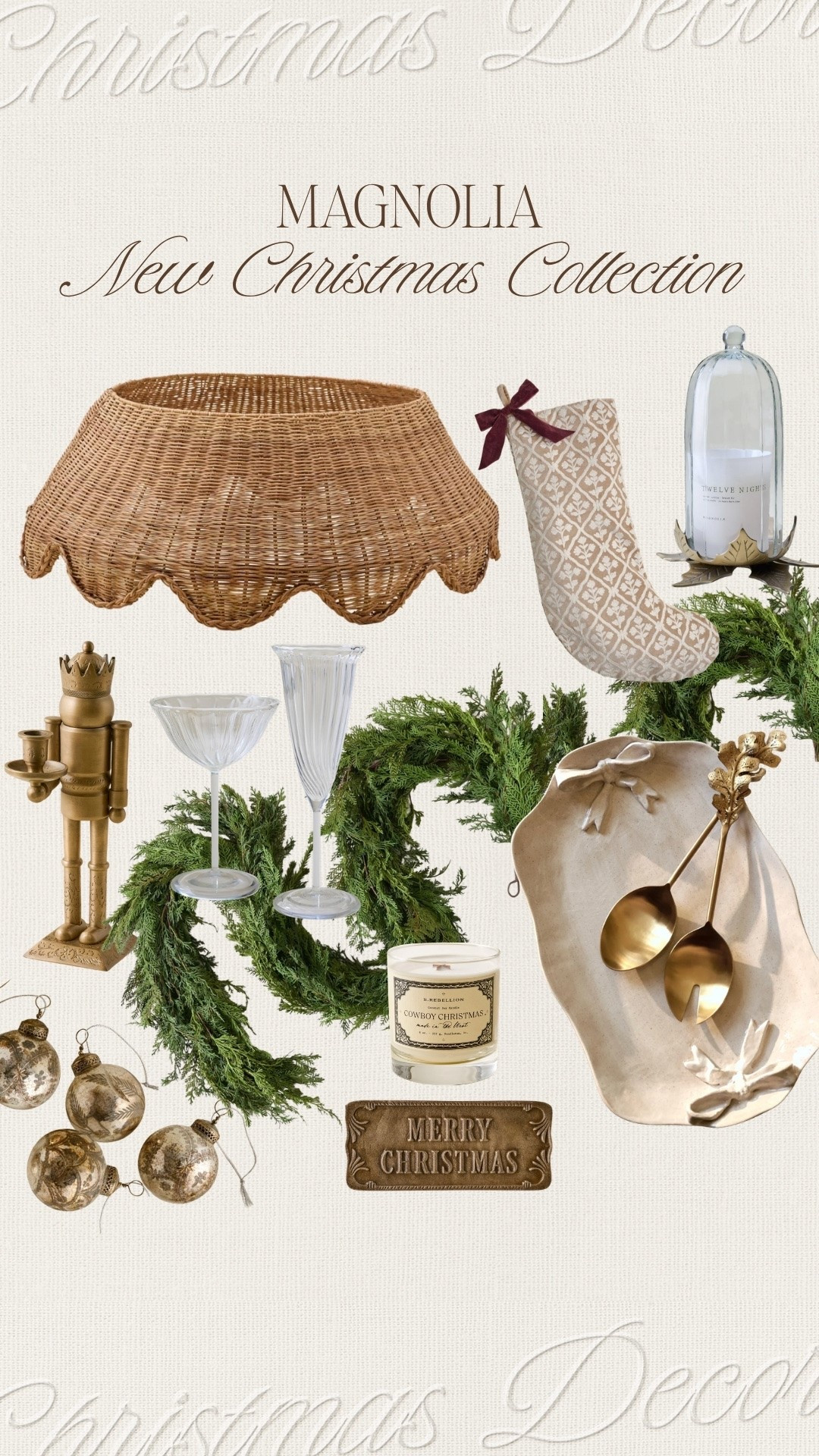 New Christmas collection from @magnolia 🤍
So magical!

#magnolia #christmas #christmasfinds #christmastreecollar #nutctacker #stockings #serveware #holiday #christmasdecor #garland

#LTKHome #LTKSeasonal