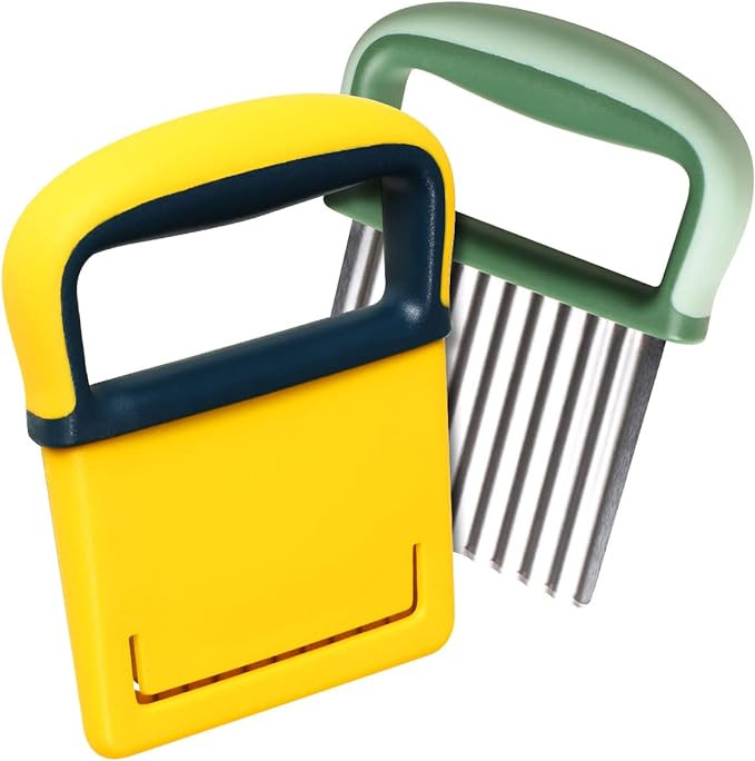 YGDZ Wavy Crinkle Cutter, Stainless Steel Wavy Knife Crinkle Cutting Tool Chopper Cutter for Vegg... | Amazon (US)