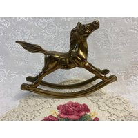 Brass Rocking Horse Figurine | Etsy (US)