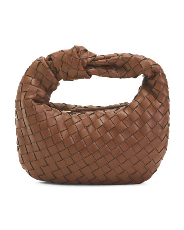 Leather Woven Knot Clutch Bag For Women | TJ Maxx