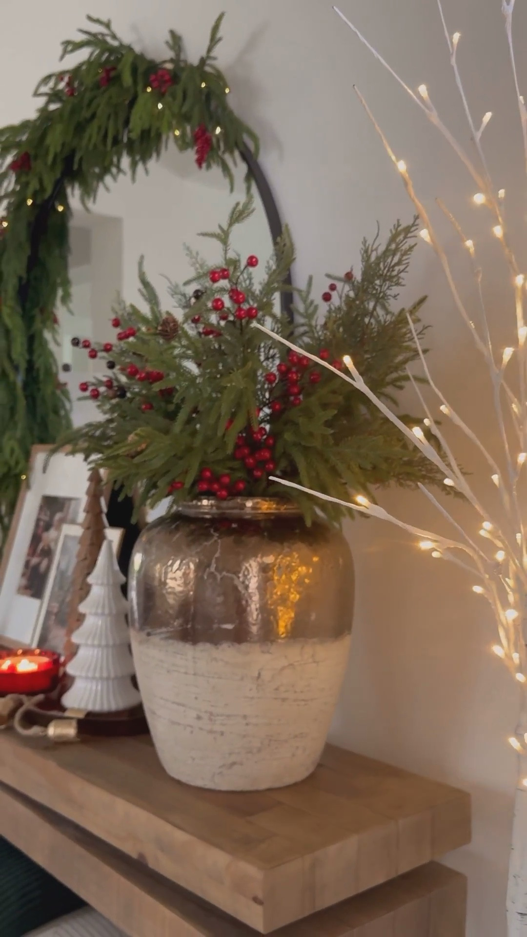 One of my favorite spaces to decorate every year! My console table, mirror, table lamp, and statement vase are all from @Wayfair and they’re part of Wayfair’s Way Day Sale happening now! 🎄 You can get up to 80% off plus free shipping on everything! Sale running from 10/26-10/29. 

#ad #wayfairpartner #wayfair #wayday #wayfairfinds #holidayhome #entrywaydecor #ltkhome #ltksale 

#LTKSeasonal