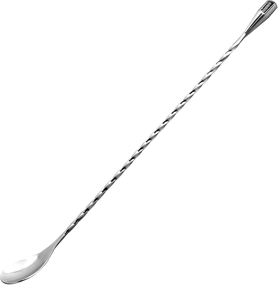 Hiware LZS13B 12 Inches Stainless Steel Mixing Spoon, Spiral Pattern Bar Cocktail Shaker Spoon | Amazon (US)