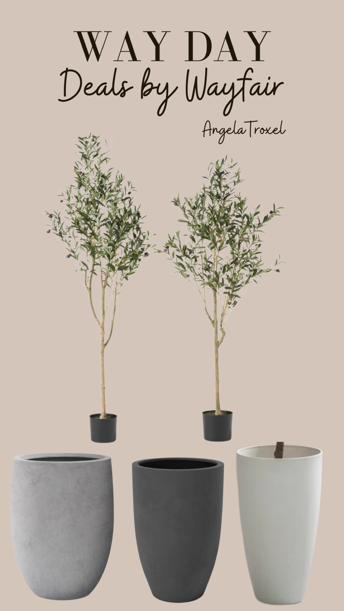 Way day wayfair, Amazon faux olive tree, plants, rubber tree, pots, large pot, planting, decor, concrete, modern, black, white. 

#LTKSeasonal #LTKunder100 #LTKhome