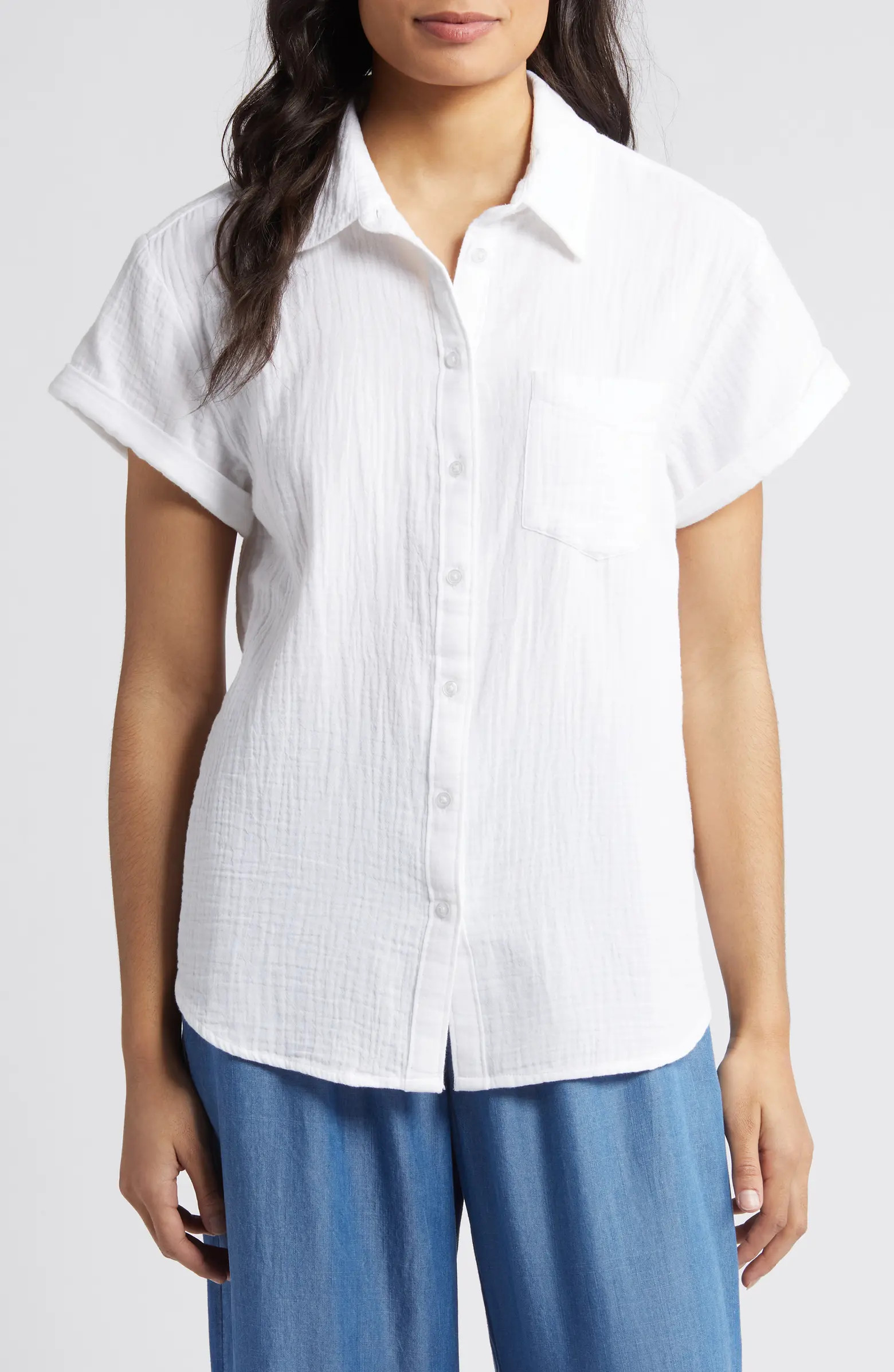 Cotton Gauze Camp Shirt | Nordstrom